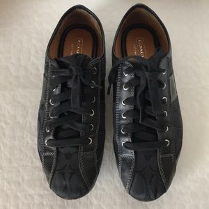 Coach(#A1258) Suee Black "C" Signature Sneakers